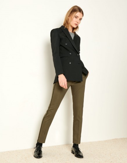 Pantalon Cigarette Lizzy Color - KAKI PIPING