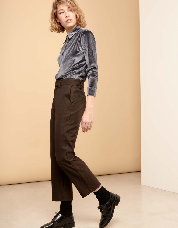 Straight cropped trousers Luis Fancy - COPPER SCALED