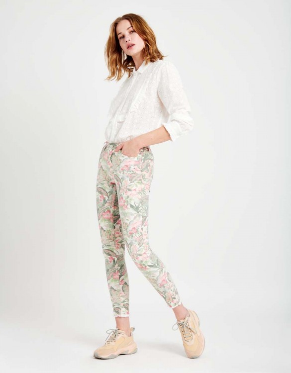 Skinny cropped trousers Lily Printed - BAY FLOWER