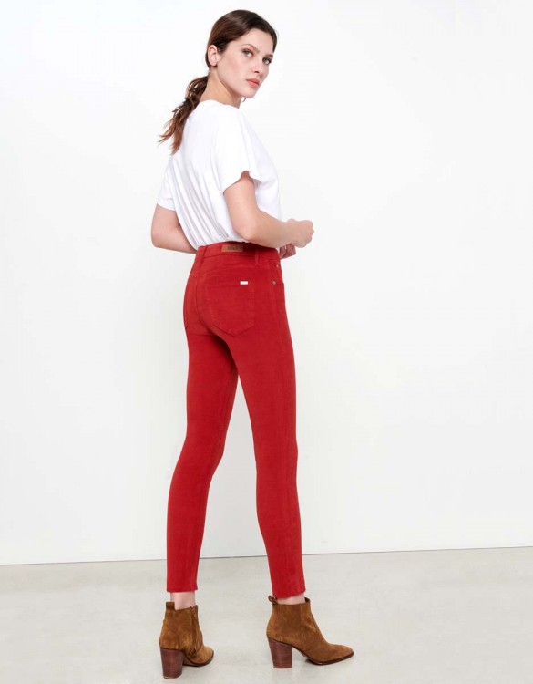 Skinny cropped trousers Lily Velvet - TERRE ROUGE