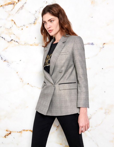 Blazer barbara - coated checked