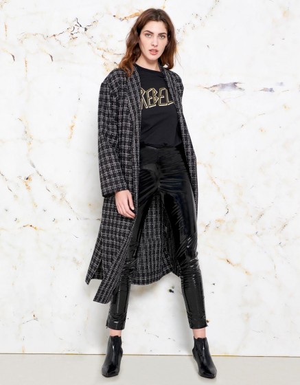 Manteau magali - black plaid