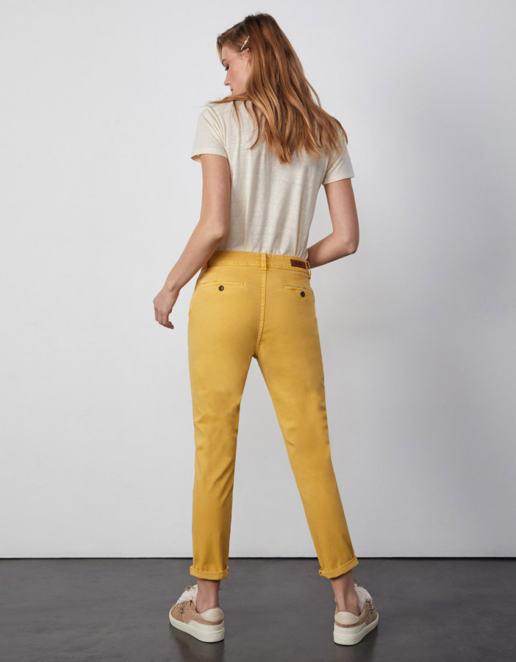 Topshop Pants Womens 8 Wide Leg Cropped Mustard Trousers Work Career High  Rise | eBay
