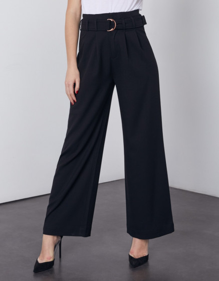 Pantalon wide Gaby Color - BLACK