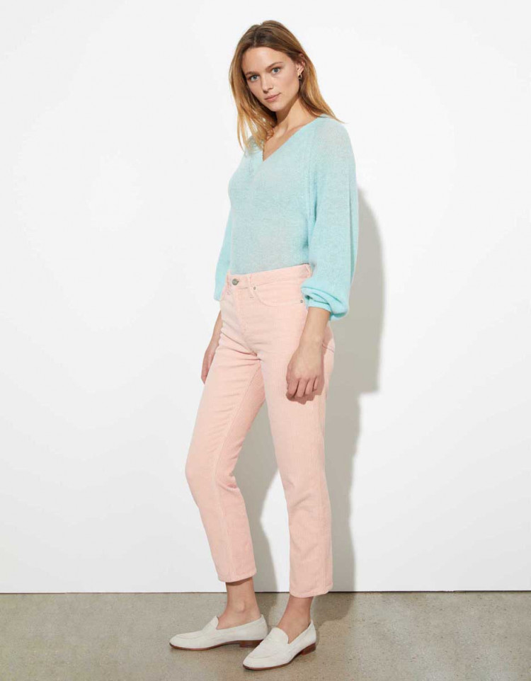 Y.A.S high waisted velvet cropped trouser | ASOS