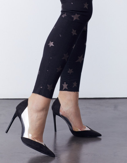 Pantalon skinny cropped Lily Stars - DNM BLACK