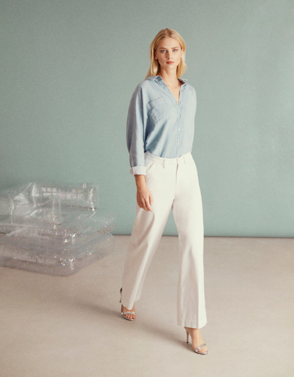 Wide trousers Pilly - WHITE