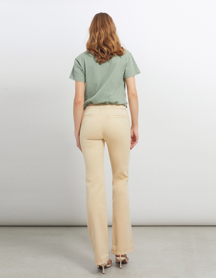 Flare trouser Sasha - LIGHT SAND - Pantalons femme - Reiko Jeans