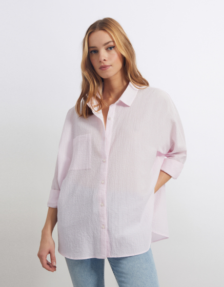 Chemise Camila Fancy - SILVER PINK STRIPES
