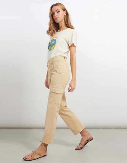Pantalon cargo Phyllis Color - LIGHT SAND