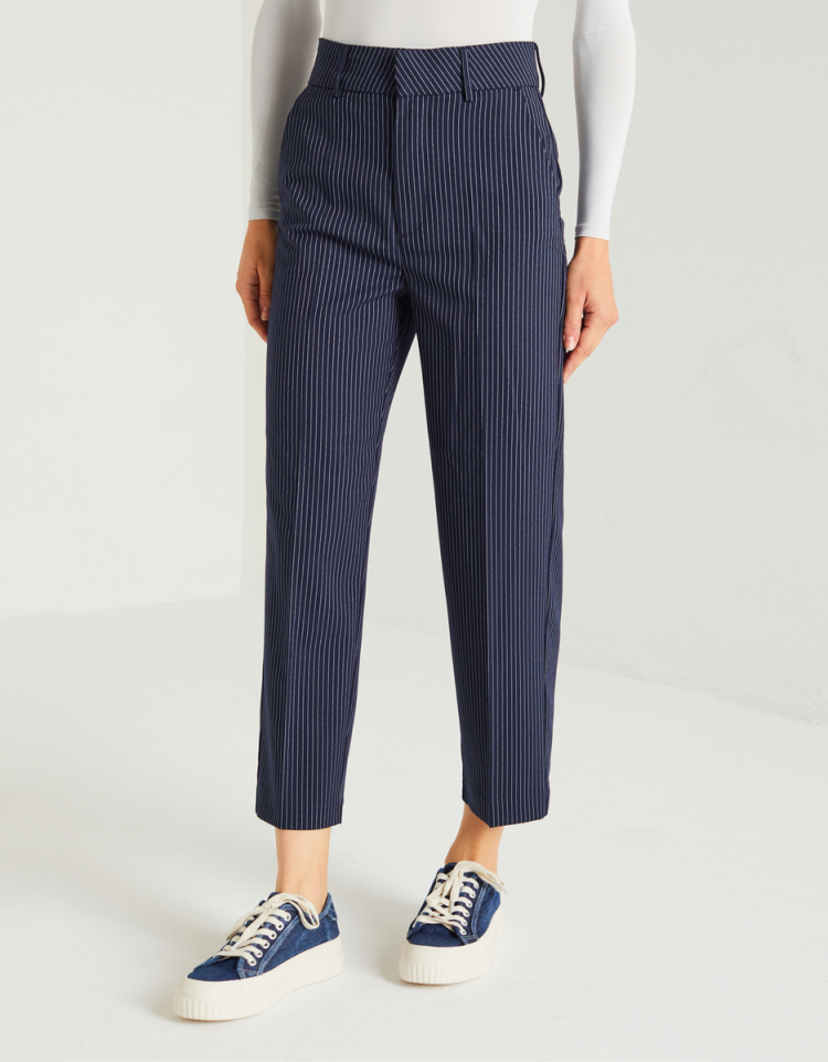 Chambray Stripe Trousers | Apricot Clothing