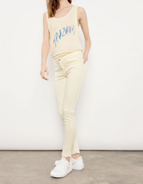 Cropped skinny trousers Lily - JAUNE PASTEL