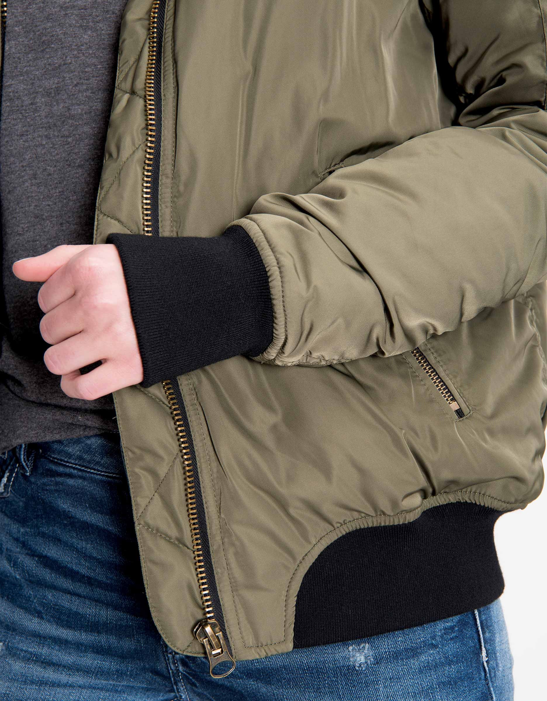 Khaki Bombers Jacket for women Brandy REIKO